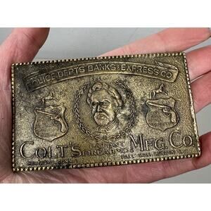 Vintage Police Depts Banks & Express Colt's Mfg Co Belt Buckle
